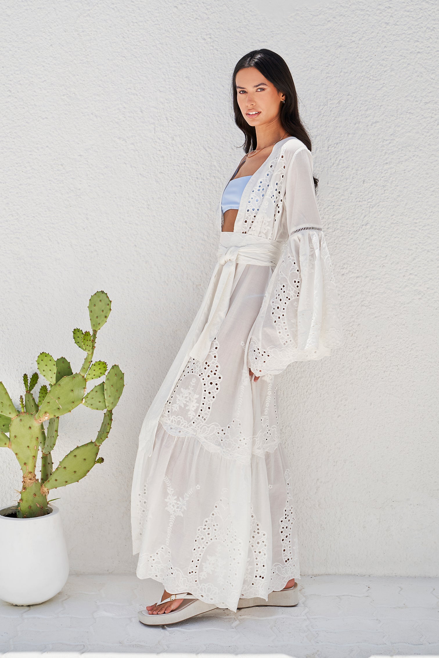 White Embroidered Cotton Maxi | we are LEONE We Are Leone White Embroidered Cotton Maxi | we are LEONE We Are Leone